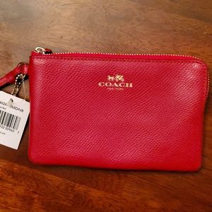 COACH leather wristlet NWT
